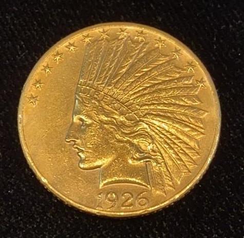 1926 INDIAN HEAD $10 GOLD PIECE (1 of 3)