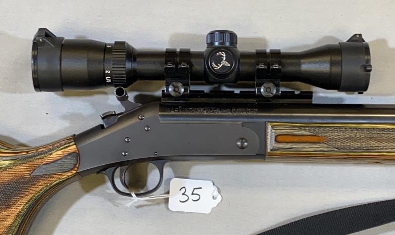 HARRINGTON & RICHARDSON 12 GAUGE SLUG GUN: W/ SCOPE THIS FIREARM REQUIRES A $30 BACKGROUND CHECK BEFORE IT CAN CHANGE HANDS. IT CAN BE PICKED UP HERE AT THE AUCTION HOUSE ON AUCTION DAY