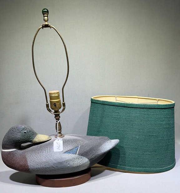 DOWN EAST SPORT CRAFT MALLARD DRAKE DECOY LAMP: ~