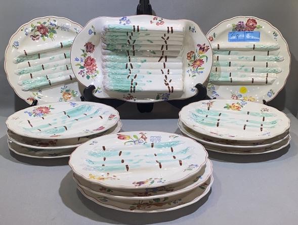 LONGCHAMP MAJOLICA ASPARAGUS DISH SET (12 PCS) (1 of 10)