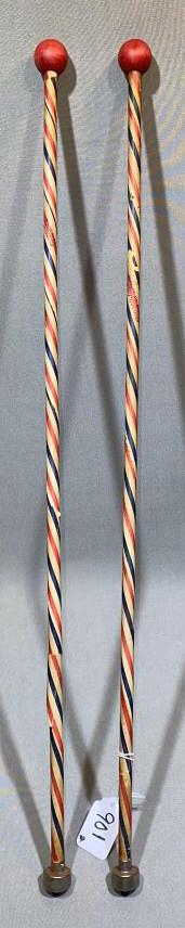 2 PATRIOTIC STICK CAP GUNS: ~