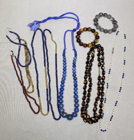 LOT OF QUALITY BEAD NECKLACES & BRACELETS: ~