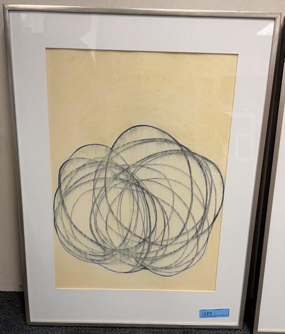 LARGE CHARCOAL DRAWING BY MICHAEL WEISS (1 of 2)