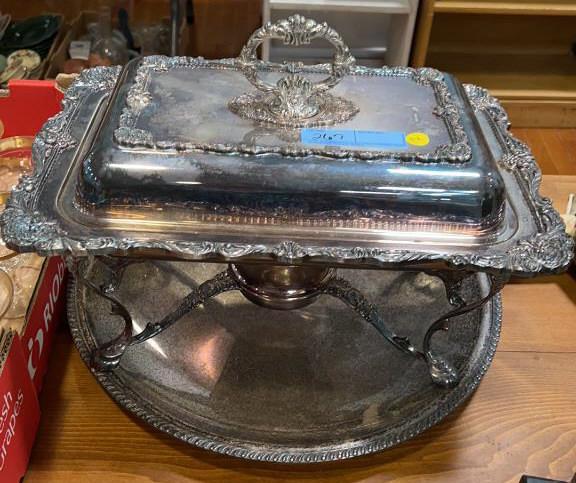 2 LARGE SILVER PLATE SERVING PIECES (1 of 3)