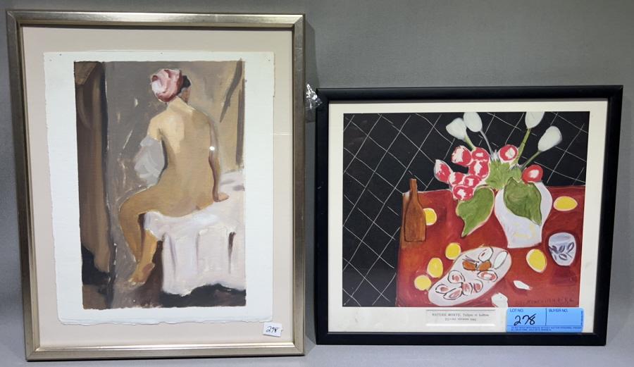 HENRI MATISSE PRINT & FRAMED WATERCOLOR (1 of 4)