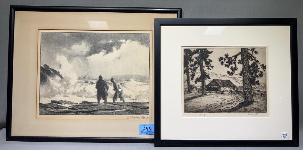 GORDON GRANT & MELVILLE T. WIRE ETCHINGS (1 of 7)