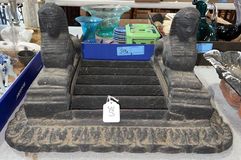 Antique Cast Iron Egyptian Style Boot Scrape Auction