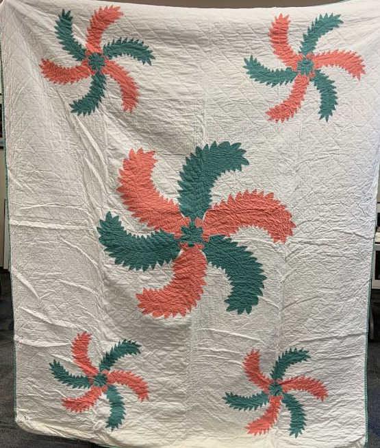 HAND STITCHED QUILT (PINWHEEL) (1 of 5)