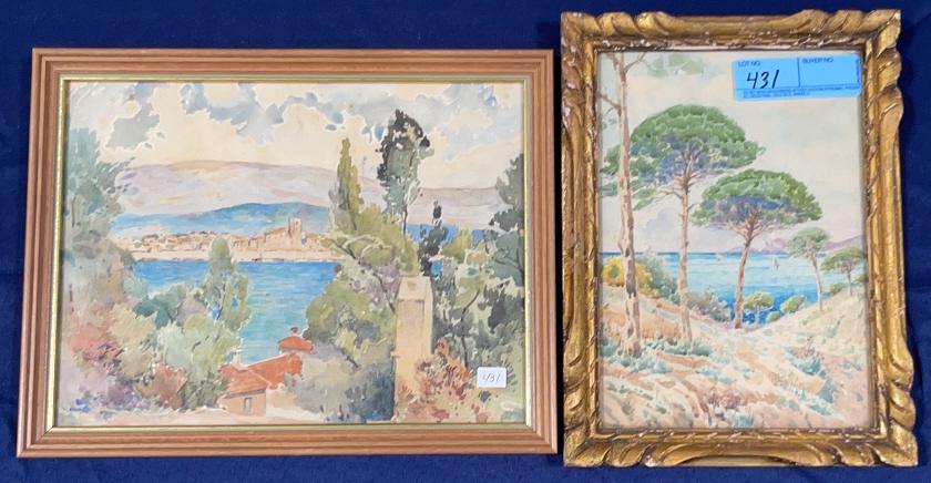 2 FRAMED EUROPEAN STYLE WATERCOLORS (1 of 3)