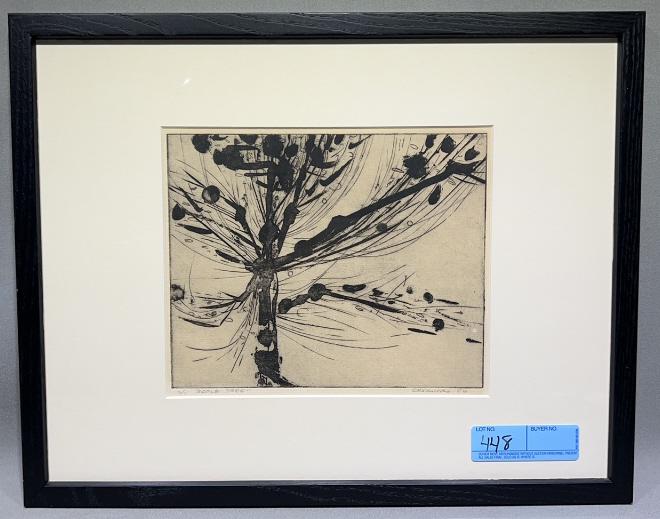 ARTHUR OKAMURA ETCHING "APPLE TREE" (1 of 4)