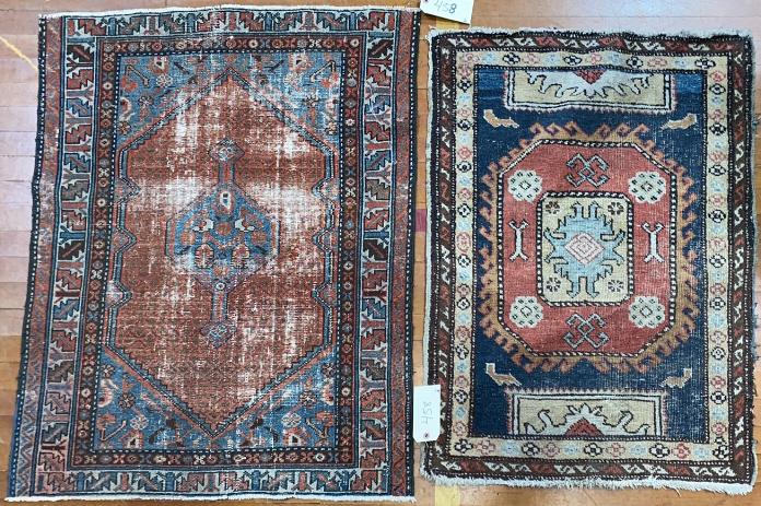 2 SMALL ANTIQUE ORIENTAL AREA RUGS (1 of 8)