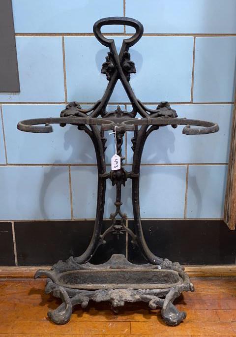 ANTIQUE CAST IRON UMBRELLA STAND (1 of 5)