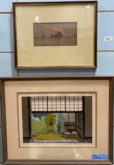 2 FRAMED ORIENTAL PRINTS (1 of 6)