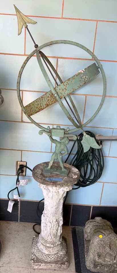 CONCRETE PEDESTAL W/ METAL SPHERE (1 of 5)