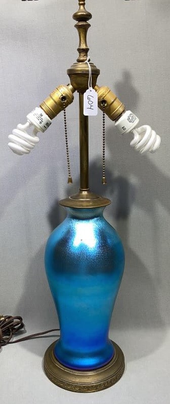 STEUBEN ART GLASS LAMP (1 of 5)