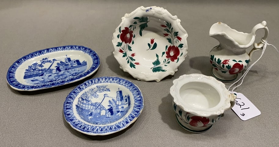 5 PC COLLECTION OF ANTIQUE DOLL DISHES (1 of 4)