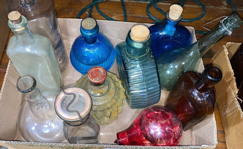 ANTIQUE FIRE EXTINGUISHERS & BOTTLE LOT (1 of 4)