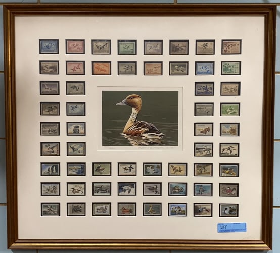 FRAMED FEDERAL DUCK STAMP PRINT & STAMPS (1 of 5)