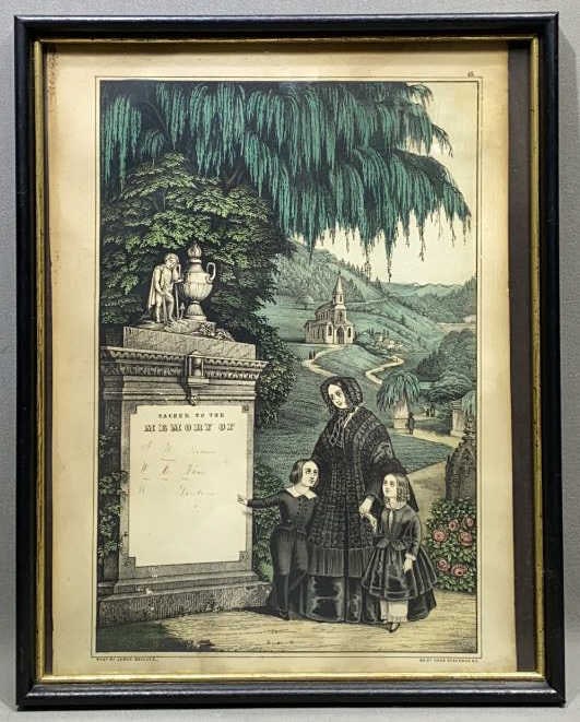 ANTIQUE FRAMED MEMORIAL PRINT (1 of 4)