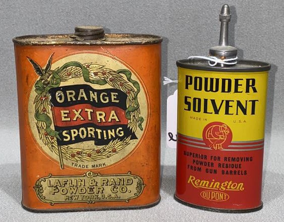EARLY POWDER TIN & OIL CAN (1 of 4)