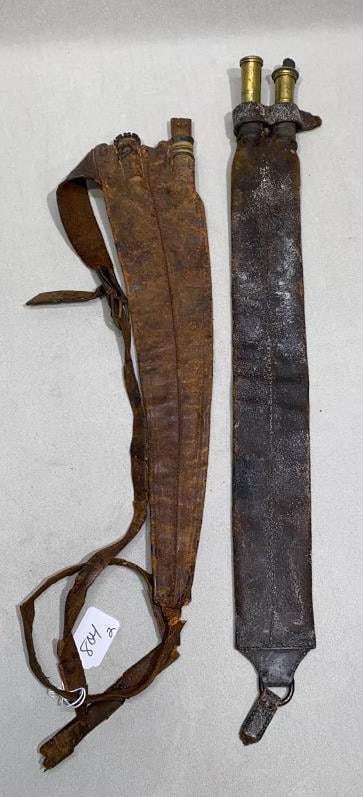 2 LEATHER POWDER / SHOT SLINGS (1 of 4)