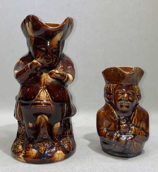 2 ANTIQUE BENNINGTON TOBY JUGS (1 of 4)