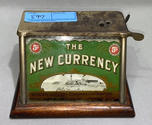 "THE NEW CURRENCY" ANTIQUE CIGAR CUTTER (1 of 5)