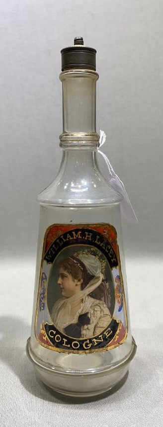 WILLIAM H LACEY COLOGNE REVERSE LABEL BOTTLE: ~