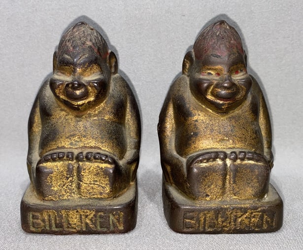2 CAST IRON BILLIKEN BANKS (1 of 3)