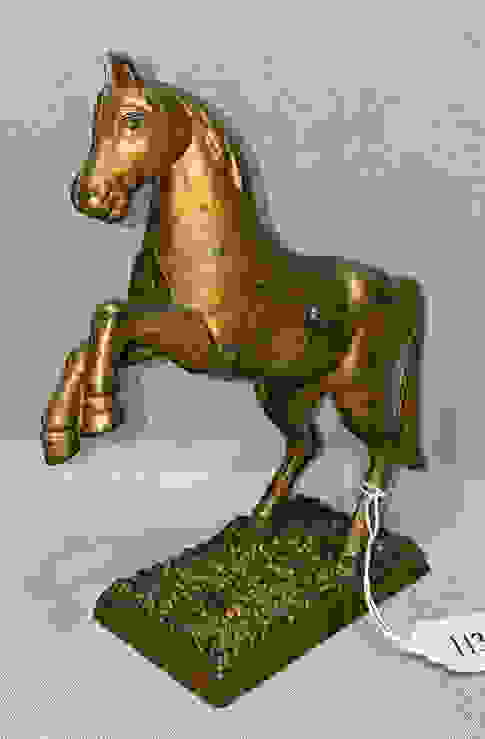 CAST IRON BUCKING HORSE STILL BANK