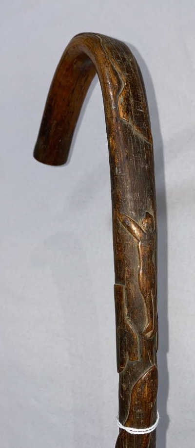 ANTIQUE FOLK ART WALKING STICK (1 of 9)