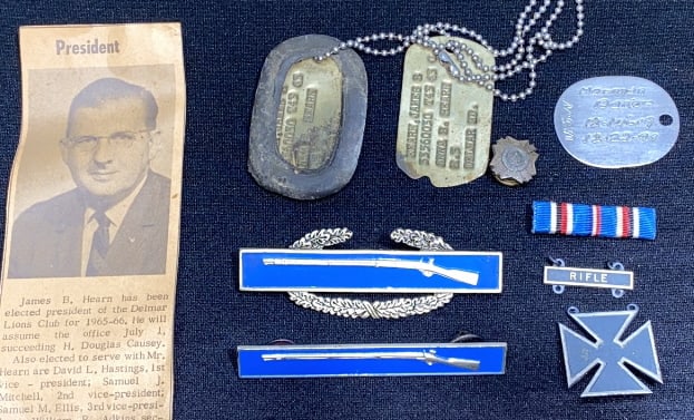 STERLING MILITARY PINS & DOG TAG LOT (1 of 5)