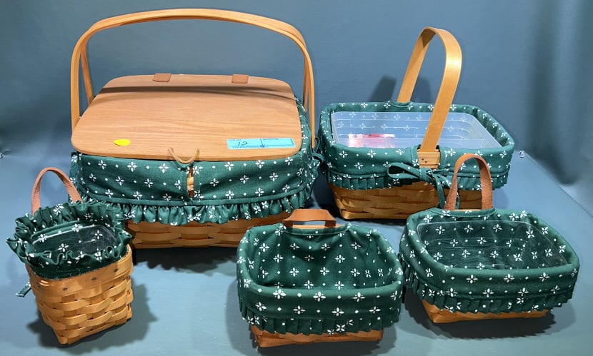 5 VARIOUS LONGABERGER BASKETS (1 of 6)