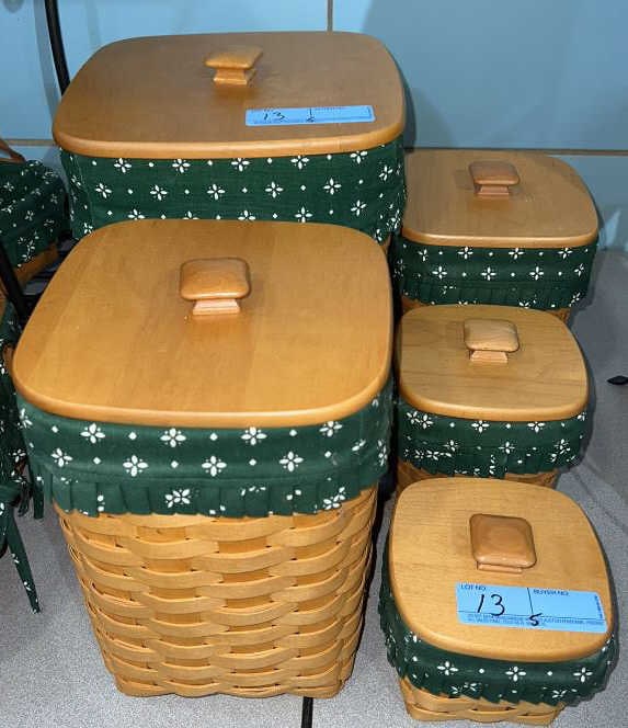 SET OF 5 GRADUATED LONGABERGER BASKETS (1 of 4)