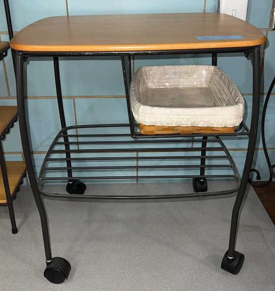 LONGABERGER IRON TEA CART & BASKET (1 of 5)