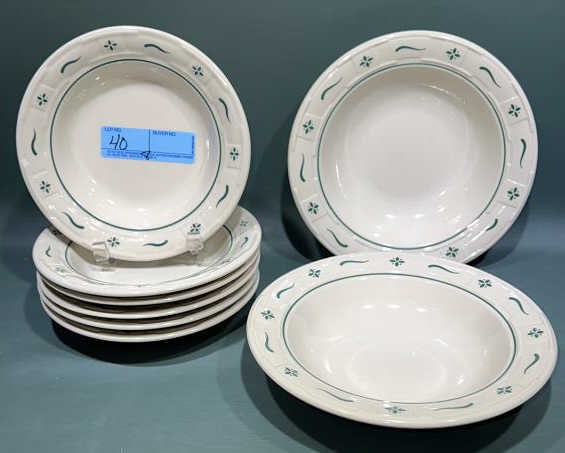 6 LONGABERGER SOUP BOWLS & 2 SERVING BOWLS (1 of 5)