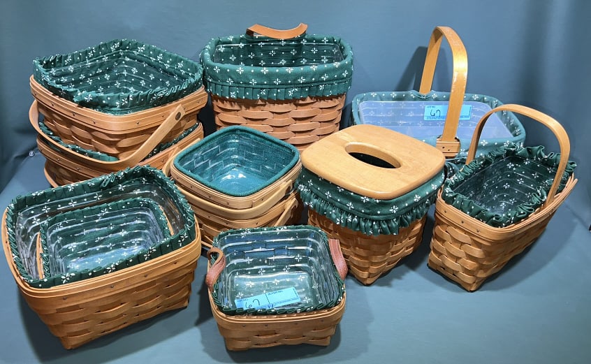 11 VARIOUS LONGABERGER BASKETS (1 of 7)