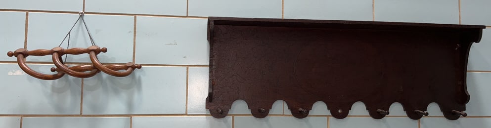 2 WOODEN WALL RACKS (1 of 4)