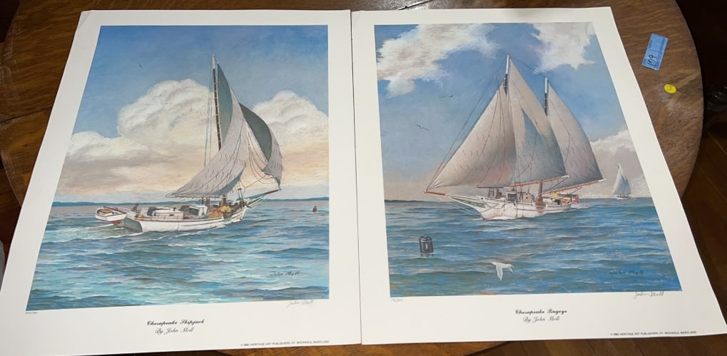 JOHN MOLL BUGEYE & SKIPJACK PRINTS: ~