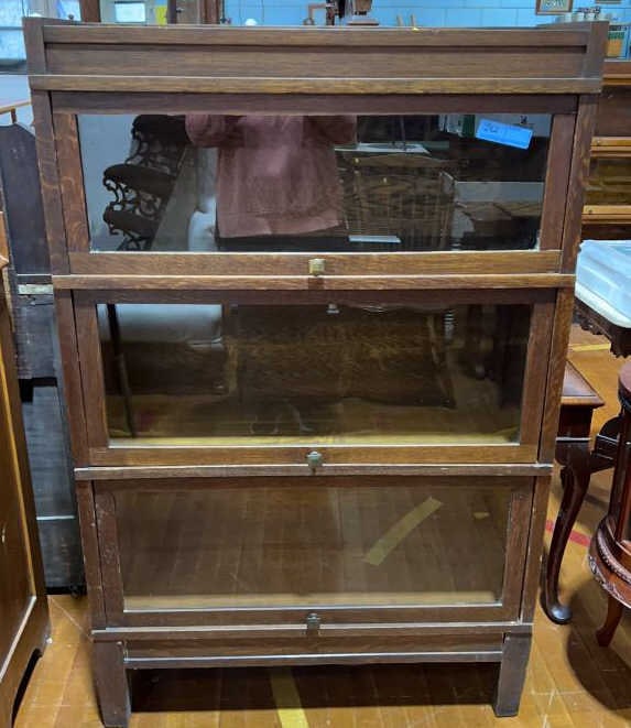 ANTIQUE OAK 3 STACK BOOKCASE (1 of 4)