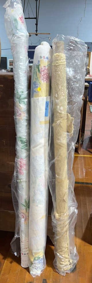 3 ROLLS OF QUALITY FABRIC: ~