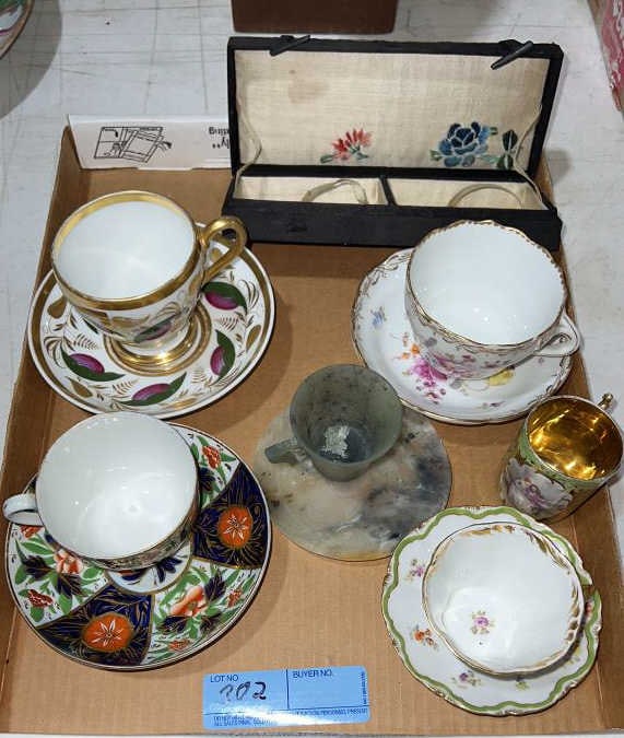 LOT OF VARIOUS ANTIQUE CUPS & SAUCERS (1 of 7)