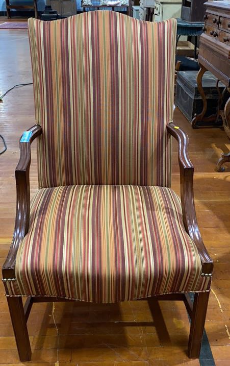 CUSTOM MADE MAHOGANY OPEN ARMCHAIR (1 of 3)
