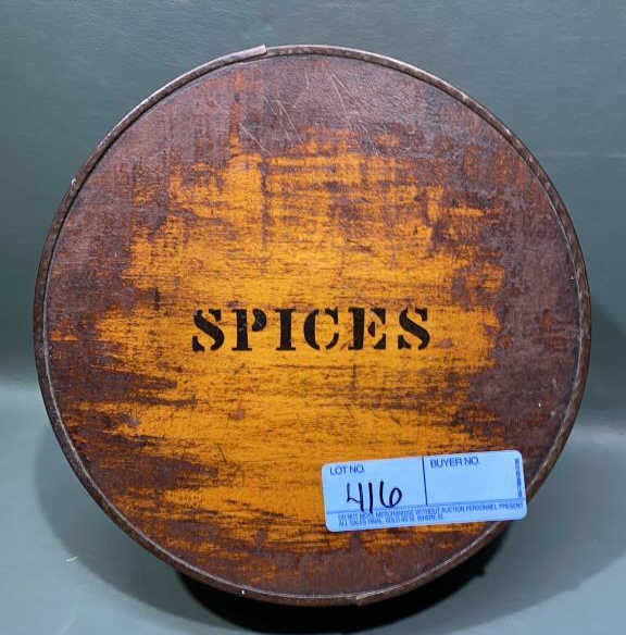 ANTIQUE WOODEN SPICE SET (1 of 3)