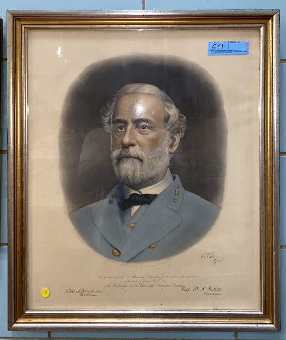 FRAMED PORTRAIT OF ROBERT E. LEE (1 of 7)