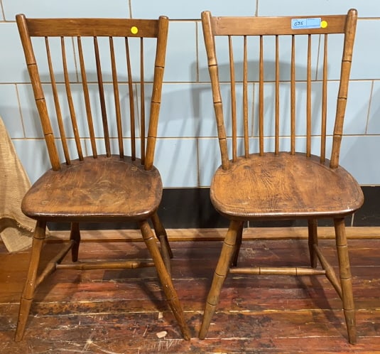 2 ANTIQUE BAMBOO WINDSOR CHAIRS (1 of 3)