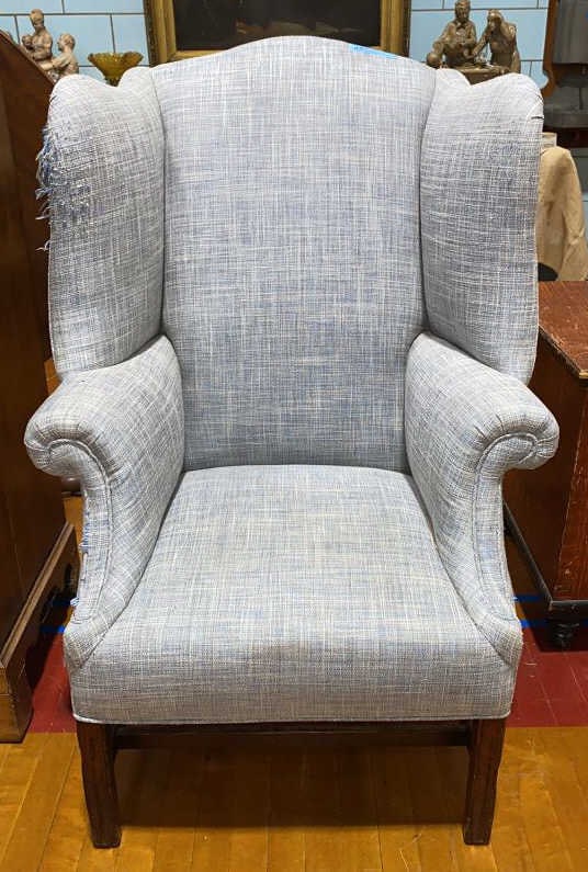 SOLID MAHOGANY CHIPPENDALE WING CHAIR (1 of 3)