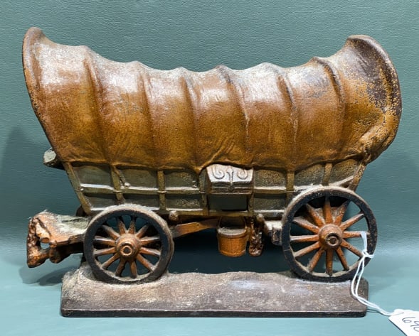 CAST IRON WAGON DOORSTOP (1 of 3)