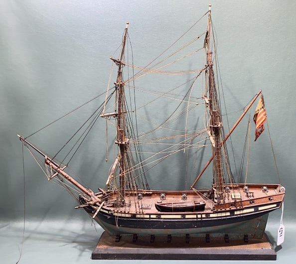 ANTIQUE SAILING SHIP MODEL (1 of 6)