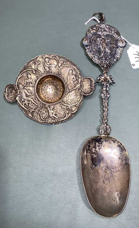 2 PIECES EUROPEAN SILVER W/ HALLMARKS (1 of 7)